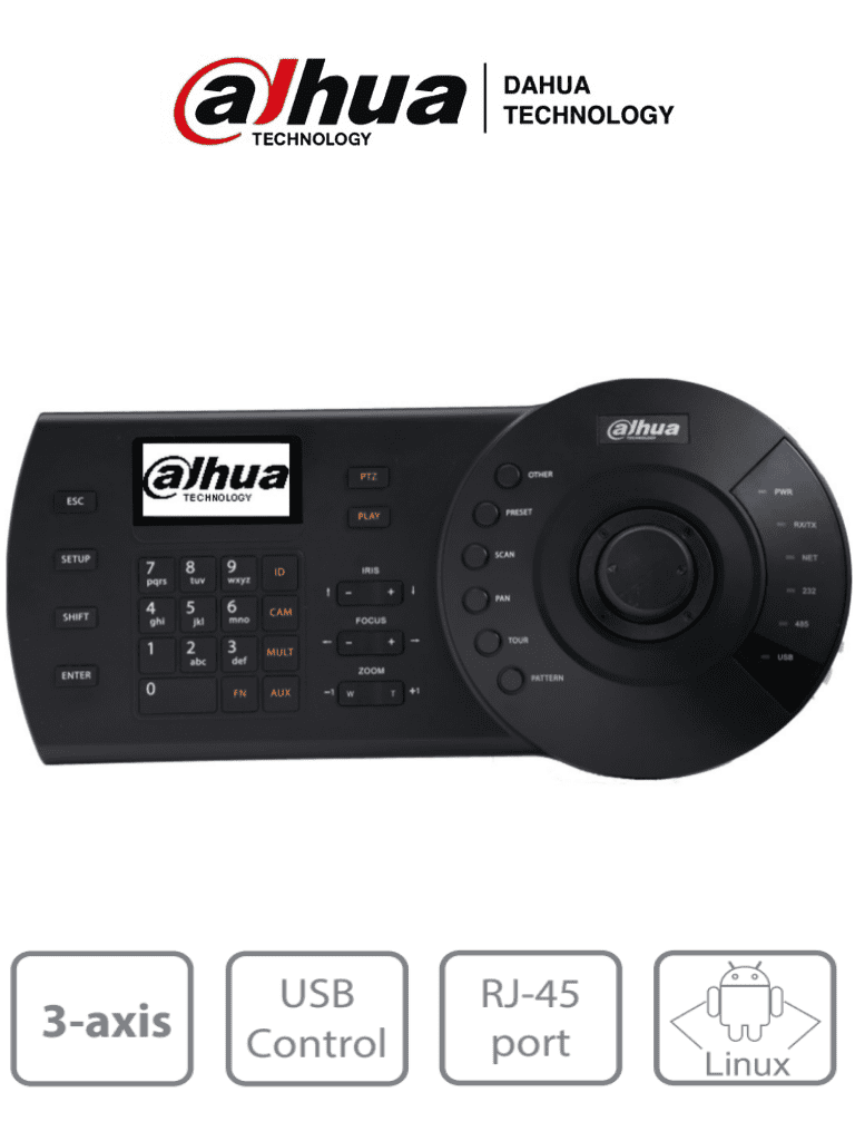 DAHUA NKB1000-E - Teclado Controlador IP con Joystick para PTZs Analogicas e IP/ Control de DVRs y NVRs/ Pantalla LCD/ RJ-45/ RS232/ Pelco D & P/ #ProAccesorios DAHUA NKB1000-E - Teclado Controlador IP con Joystick para PTZs Analogicas e IP/ Control de DVRs y NVRs/ Pantalla LCD/ RJ-45/ RS232/ Pelco D & P/ #ProAccesorios